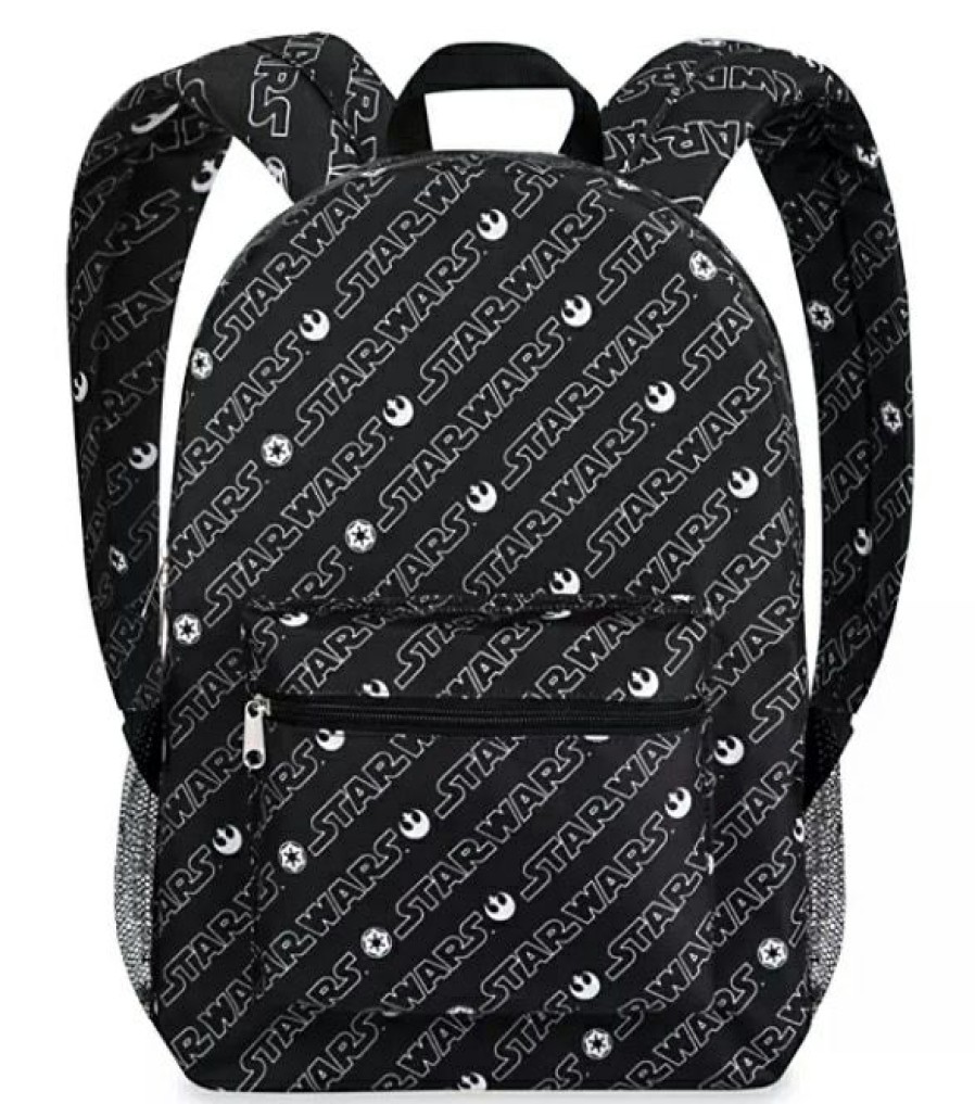 Apparel * | Disney Loungefly Backpack Star Wars Logo Black 100% Guarantee