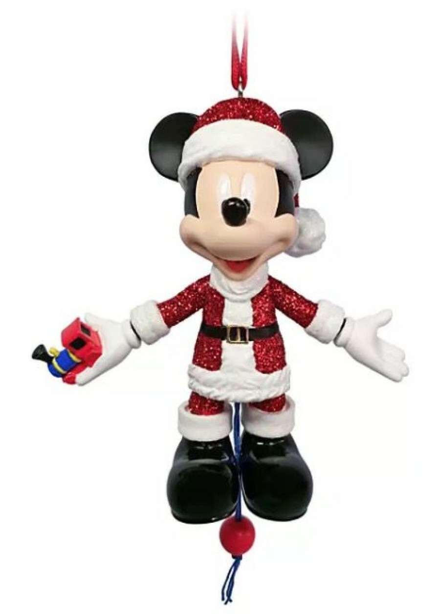 Christmas Ornaments * | Disney Figurine Ornament Santa Mickey Mouse Articulated Best-Selling