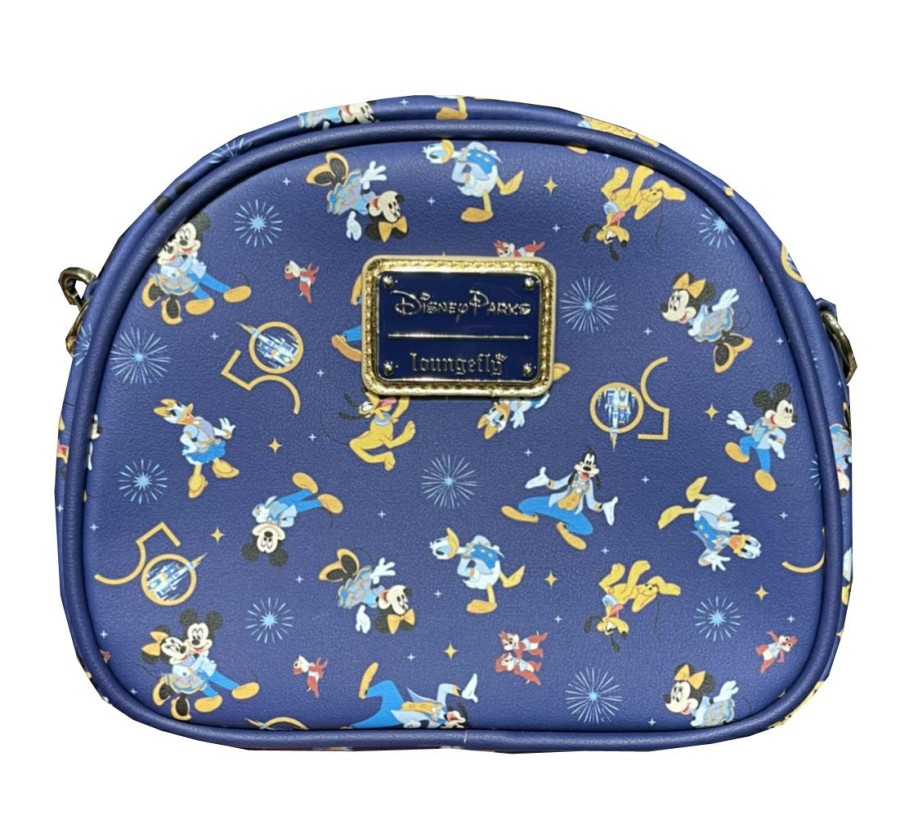 Apparel * | Disney Loungefly Pin Trading Bag Walt Disney World 50Th Anniversary Cheaper