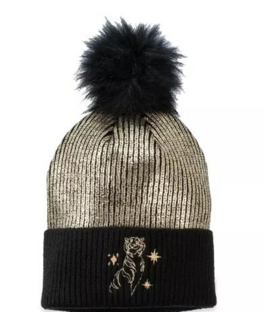 Apparel * | Disney Beanie For Adults Rajah Pom Aladdin Best-Selling