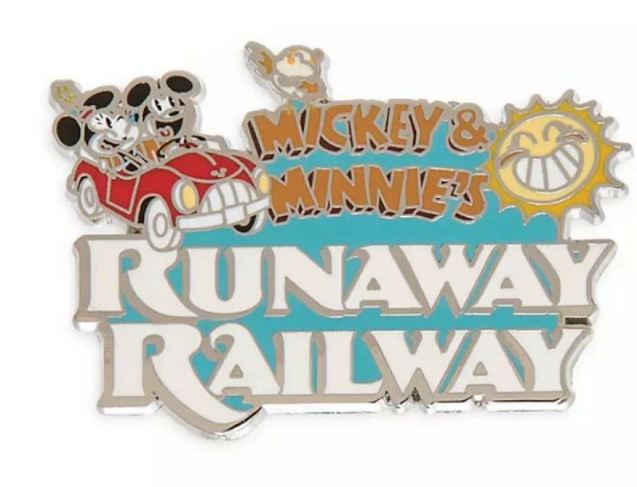 Figures And Collectibles * | Disney Runaway Railway Pin Mickey & Minnie Logo Top Sellers