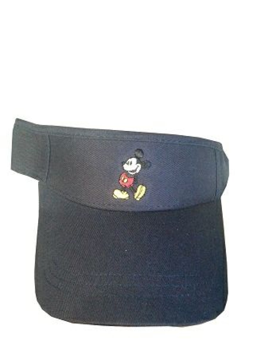 Apparel * | Disney Sun Visor Hat Mickey Mouse Standing Navy Blue Top Sell