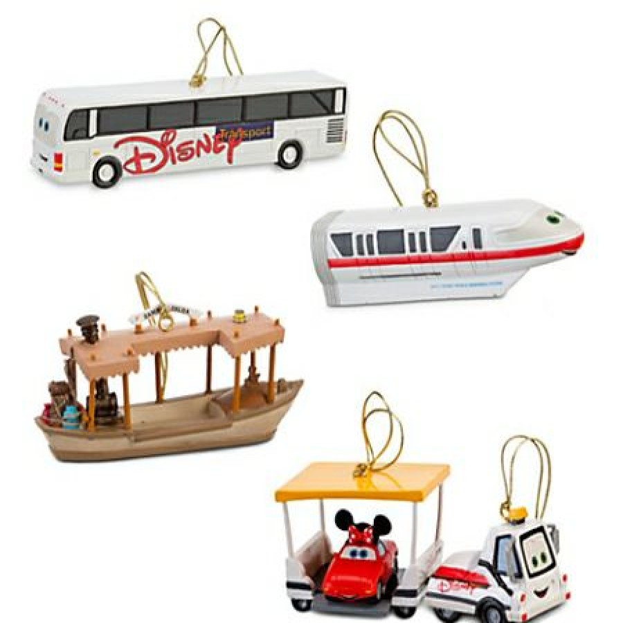 Christmas Ornaments * | Disney Christmas Ornament Set Disney Parks Transportation Vehicles Discounts