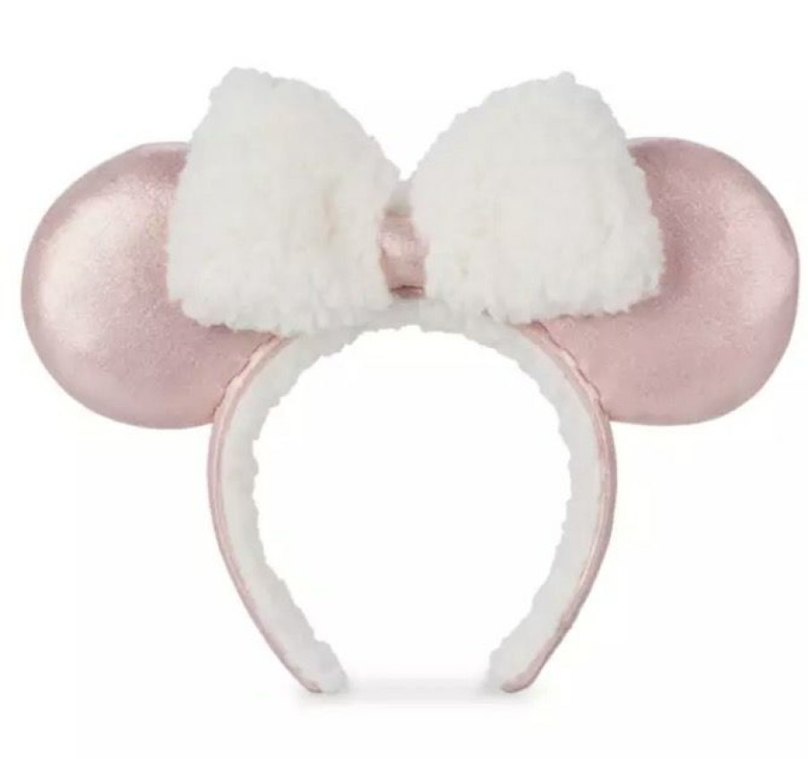 Apparel * | Disney Ears Headband Minnie Mouse Sherpa Winter Excellent Quality