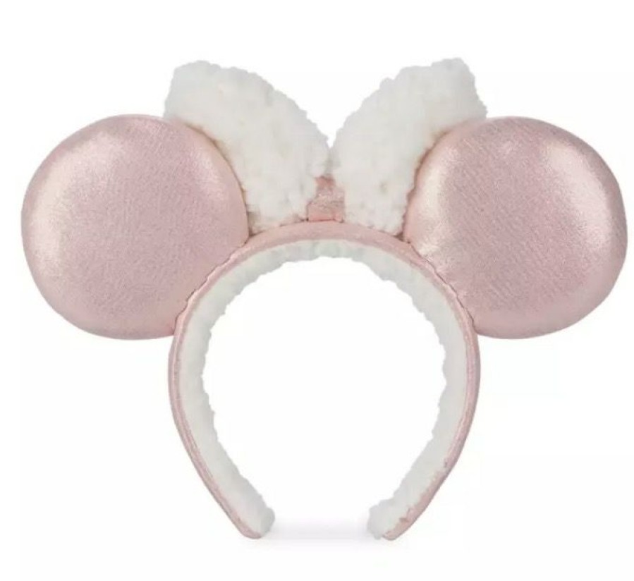 Apparel * | Disney Ears Headband Minnie Mouse Sherpa Winter Excellent Quality