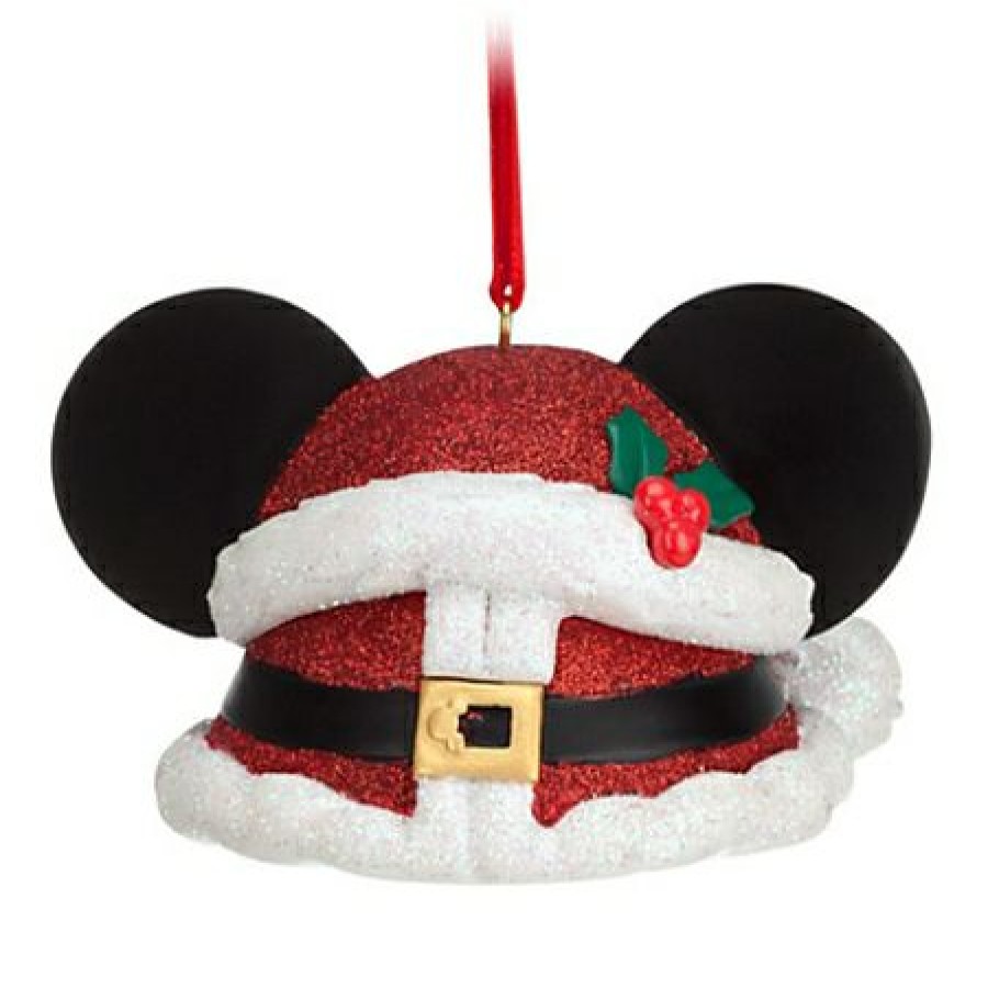 Christmas Ornaments * | Disney Ear Hat Ornament Santa Mickey Mouse Hat Best Price