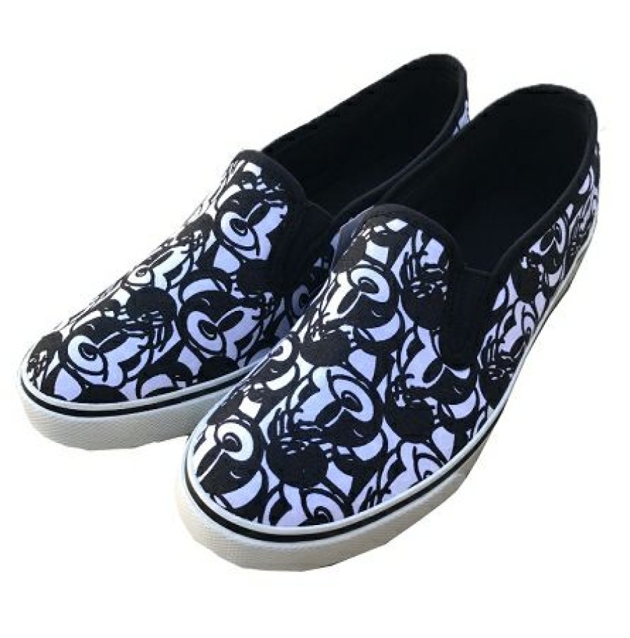 Apparel * | Disney Slip On Shoes Classic Mickey Mouse Faces Discount