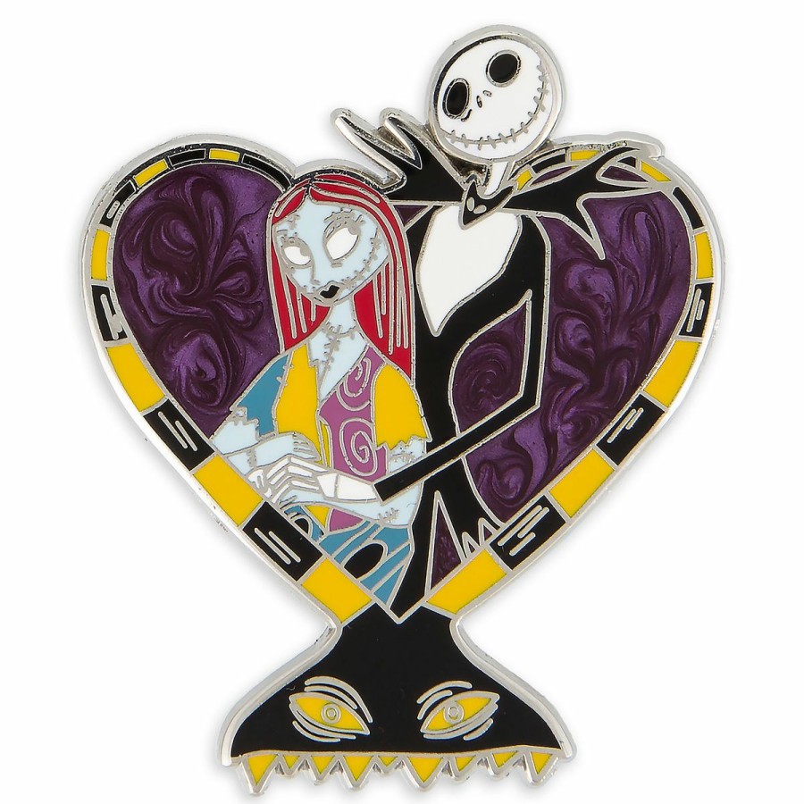 Figures And Collectibles * | Disney Nightmare Before Christmas Pin Jack And Sally Heart Top Sell