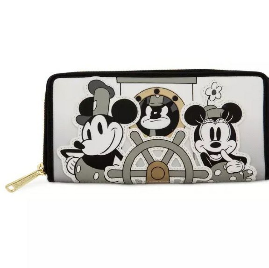 Apparel * | Disney Loungefly Wallet Steamboat Willie Online Sales