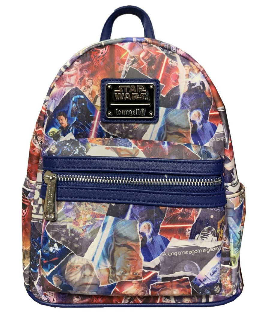 Apparel * | Disney Loungefly Backpack Star Wars Movie Poster Collage Exclusive Design