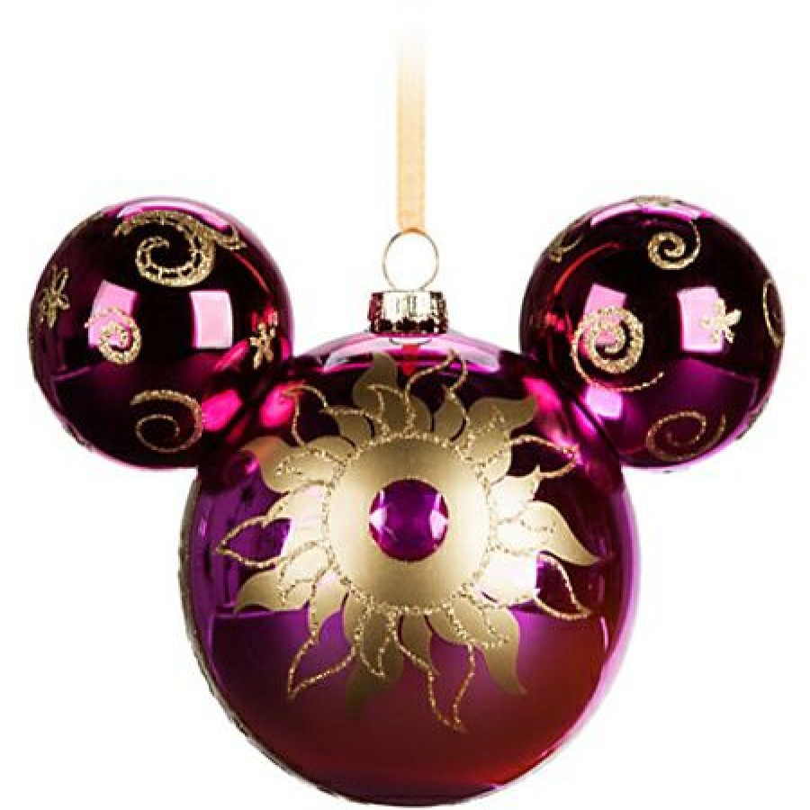 Christmas Ornaments * | Disney Mickey Ears Christmas Ornament Mickey Mouse Icon Sunburst Popular