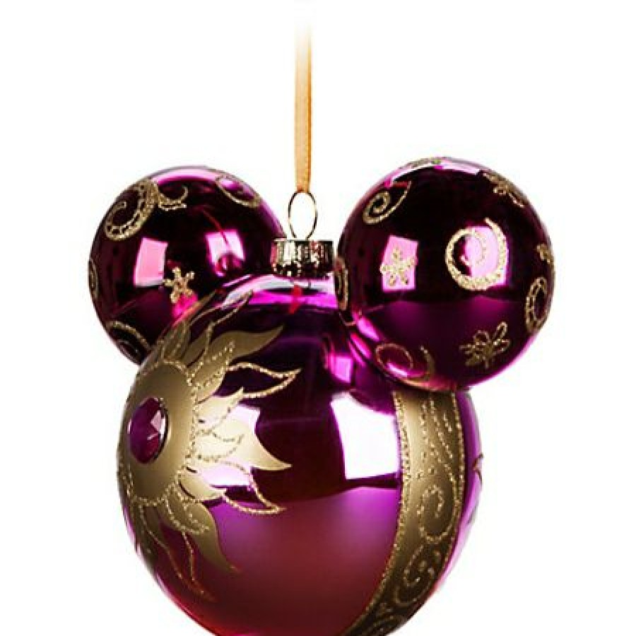 Christmas Ornaments * | Disney Mickey Ears Christmas Ornament Mickey Mouse Icon Sunburst Popular