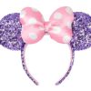 Apparel * | Disney Ears Headband Minnie Mouse Sequined Lavender & Pink Exclusive Design