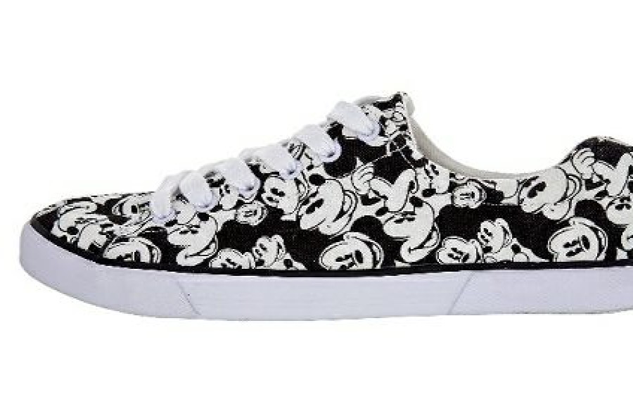 Apparel * | Disney Tennis Shoes For Women Classic Mickey Mouse Black & White Online Discount