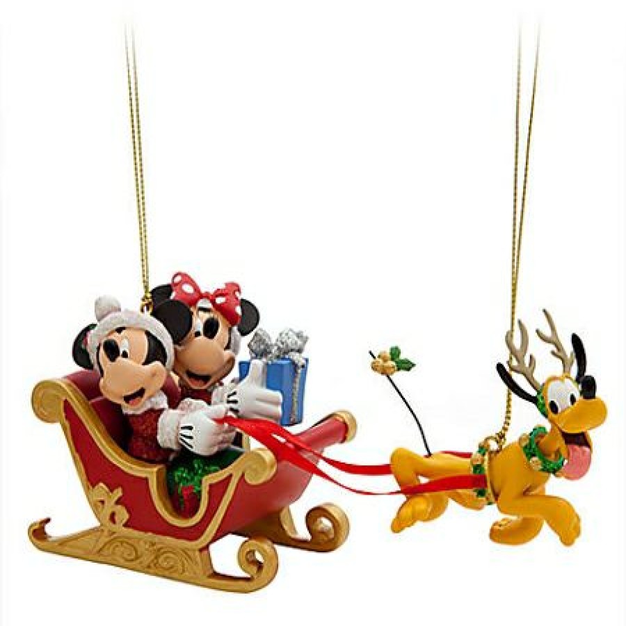 Christmas Ornaments * | Disney Christmas Ornament Set Mickey And Minnie Mouse And Friends Bargain Sale