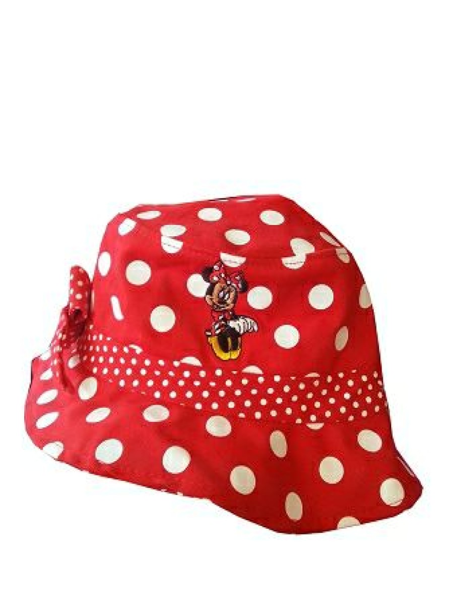 Apparel * | Disney Girls Sun Hat Minnie Mouse With Polka Dots Tendy Style