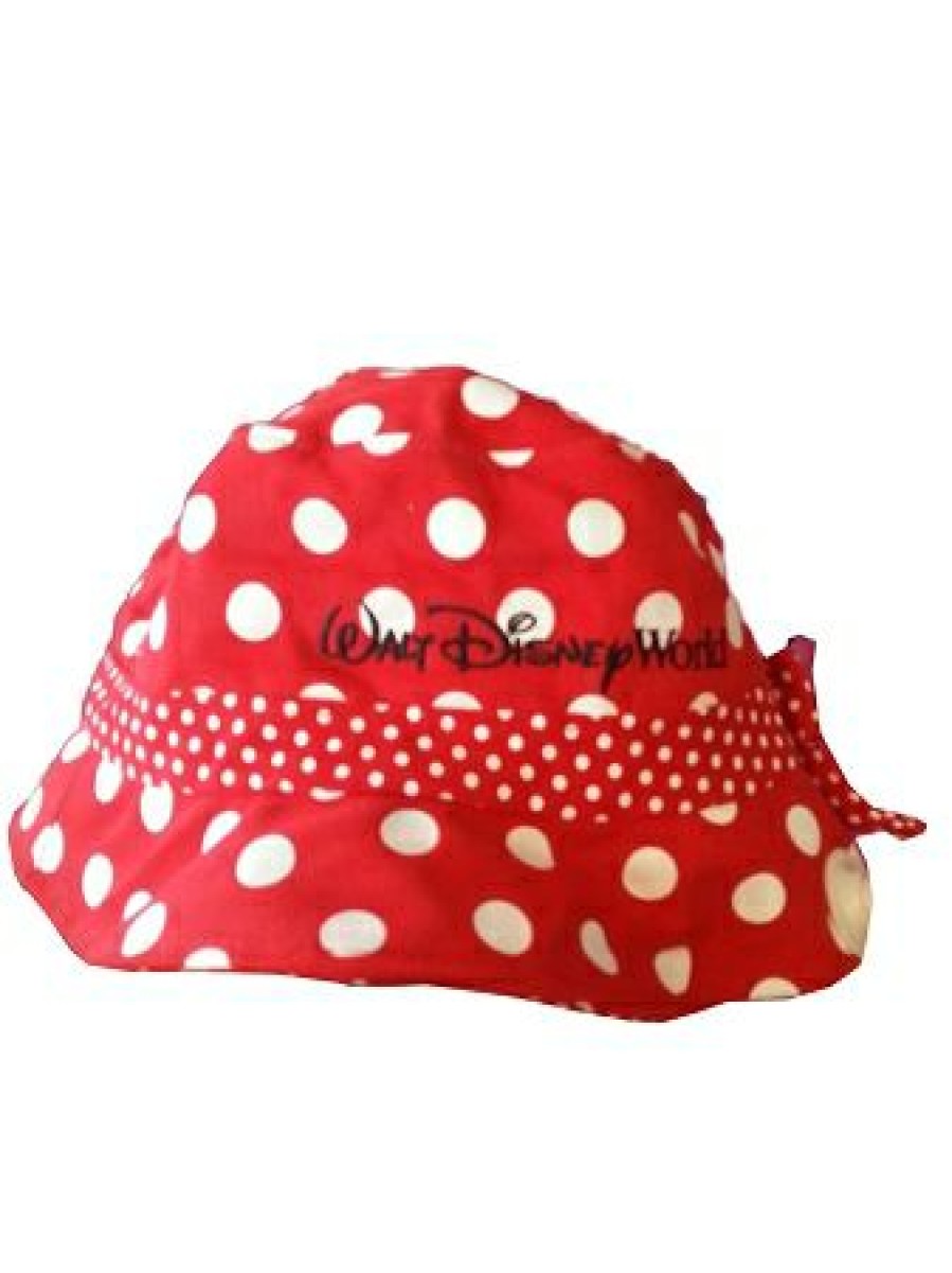 Apparel * | Disney Girls Sun Hat Minnie Mouse With Polka Dots Tendy Style