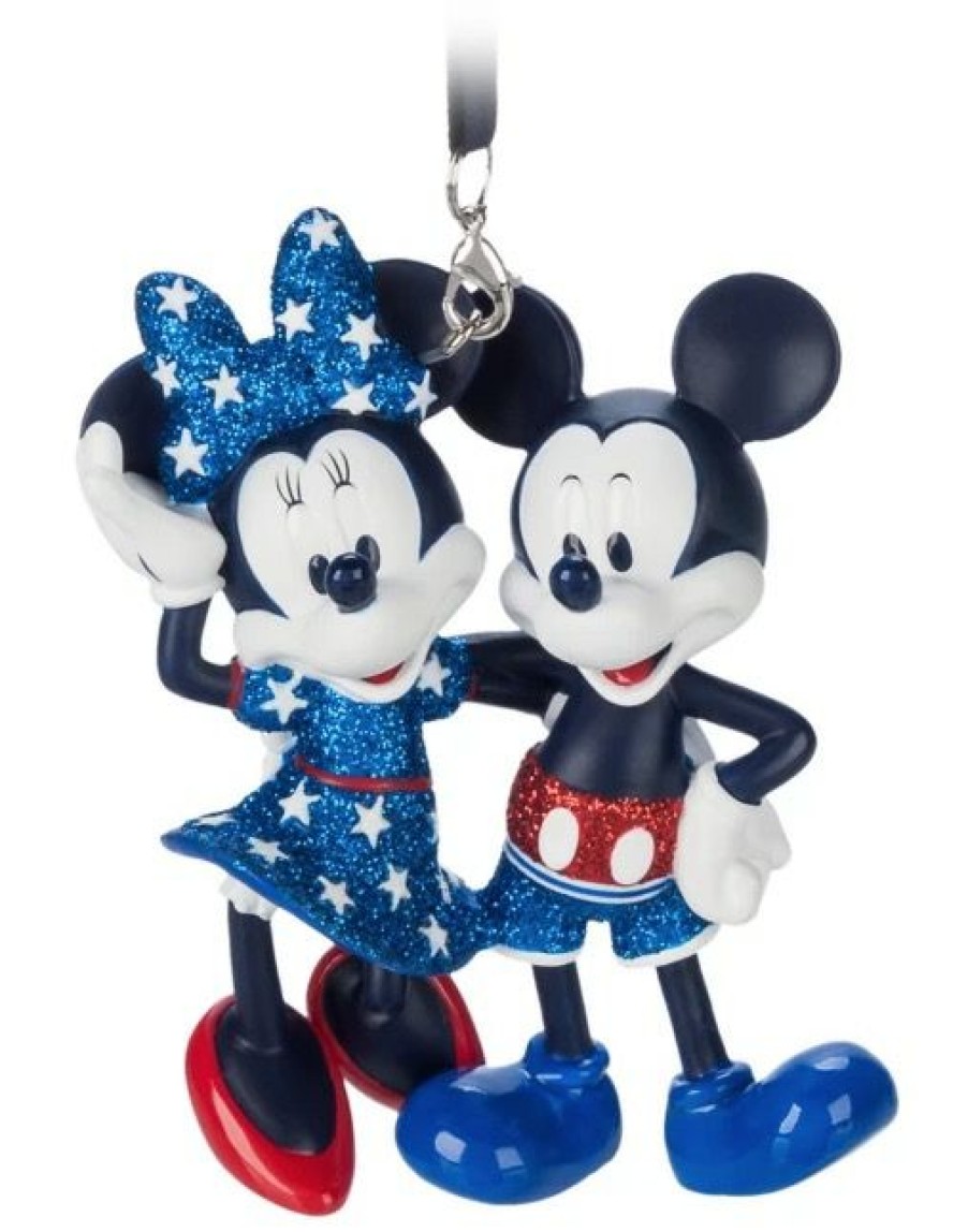 Christmas Ornaments * | Disney Figural Ornament Mickey And Minnie Mouse Americana New Threads