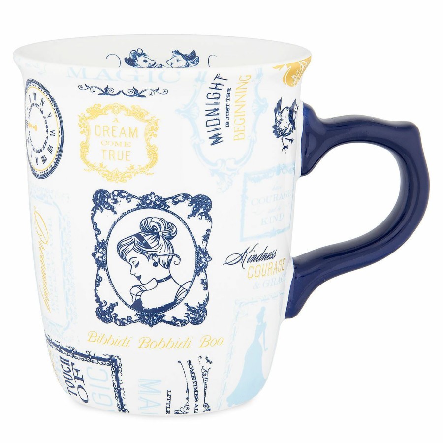 Mugs * | Disney Coffee Mug Cinderella Text Pattern Outlet