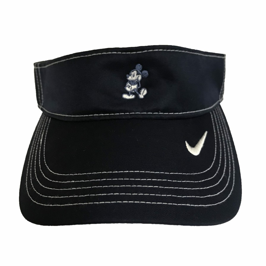 Apparel * | Disney Sun Visor Hat Nike Mickey Mouse Navy Bargain Sale