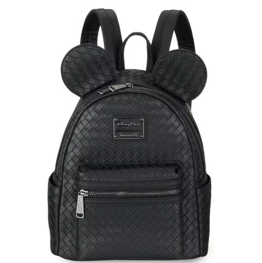 Apparel * | Disney Loungefly Backpack Mickey Mouse Woven Black 100% Guarantee