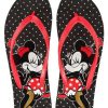 Apparel * | Disney Flip Flops For Women Minnie Mouse With Hat New