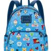 Apparel * | Disney Loungefly Backpack Disney Parks Chibi Light Blue Tendy Style