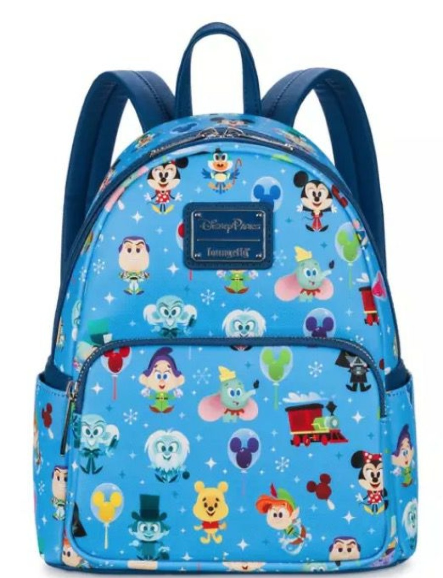 Apparel * | Disney Loungefly Backpack Disney Parks Chibi Light Blue Tendy Style