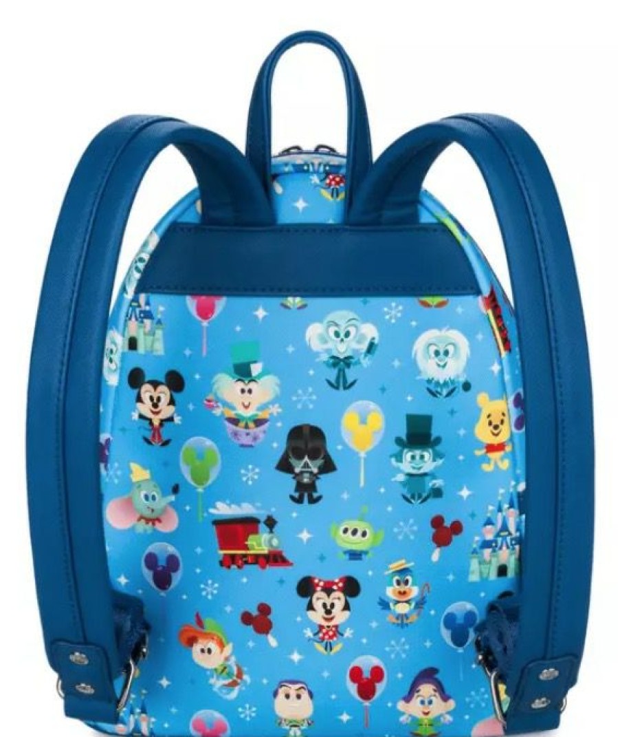 Apparel * | Disney Loungefly Backpack Disney Parks Chibi Light Blue Tendy Style