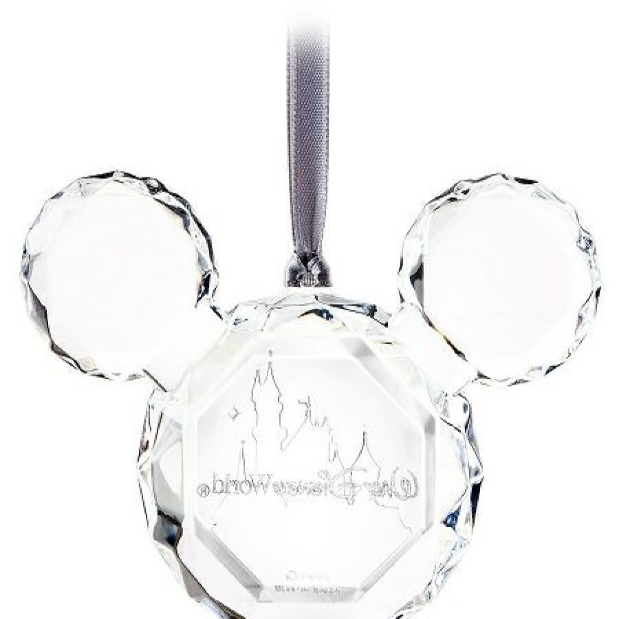 Christmas Ornaments * | Disney Christmas Ornament Crystal Mickey Icon Walt Disney World Excellent Quality