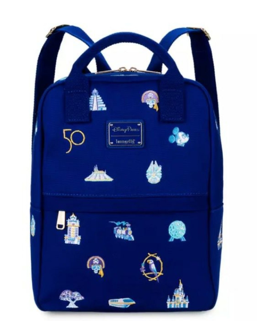 Apparel * | Disney Loungefly Backpack 50Th Anniversary Canvas Excellent Quality