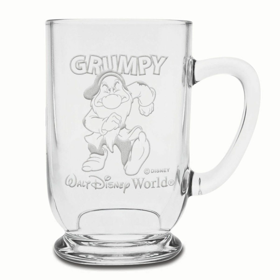 Mugs * | Disney Arribas Glass Mug Grumpy Personalizable 16Oz Tendy Style