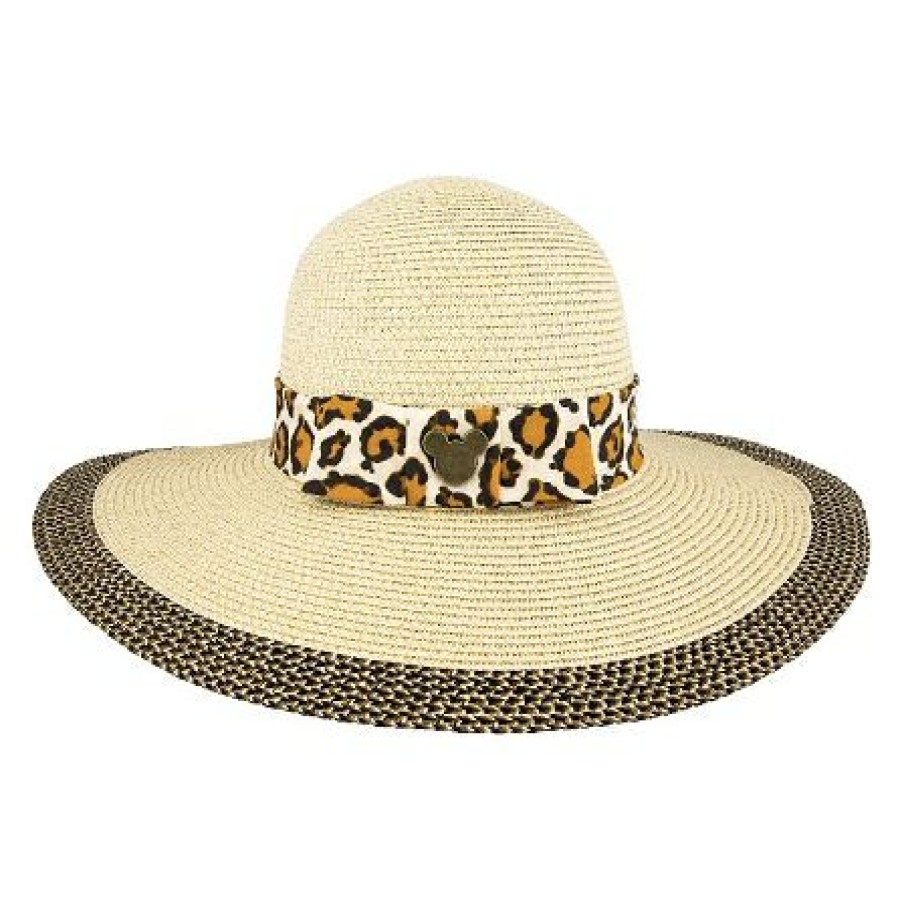 Apparel * | Disney Straw Hat For Women Animal Kingdom Animal Print Best Price