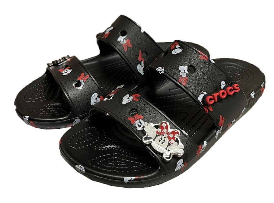 Apparel * | Disney Crocs For Adults Minnie Mouse Black Tendy Style