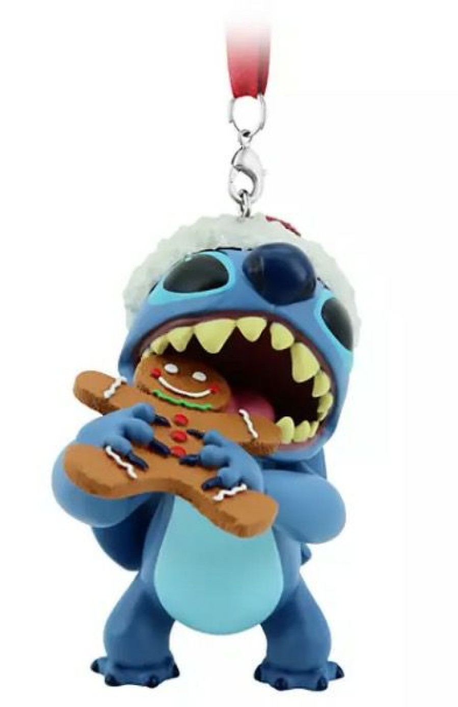 Christmas Ornaments * | Disney Figurine Ornament Stitch With Gingerbread Snack Excellent Quality