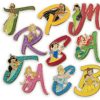 Figures And Collectibles * | Disney Mystery Pin Set Disney Princess Letter 2 Random New