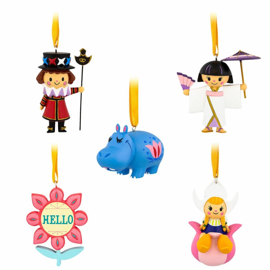 Christmas Ornaments * | Disney Ornament Set It'S A Small World 5 Piece Top Sell