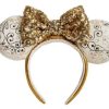 Apparel * | Disney Ears Headband 50Th Anniversary Gold & White Light Up Exclusive