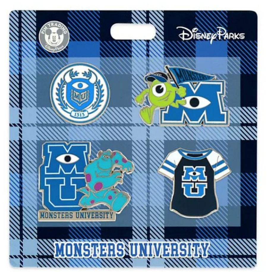 Figures And Collectibles * | Disney Insignia Pin Set Monsters University Set Of 4 Lower Prices