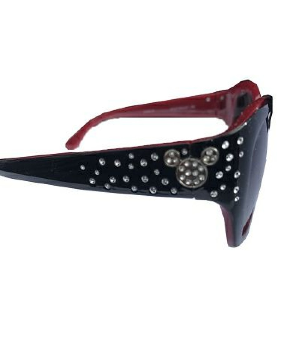 Apparel * | Disney Sunglasses Mickey Mouse Icons With Jewels Maroon And Black Discount