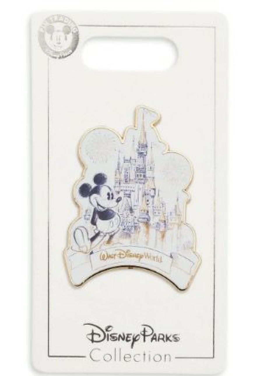 Figures And Collectibles * | Disney Castle Pin Mickey Mouse And Cinderella Castle Fashionable