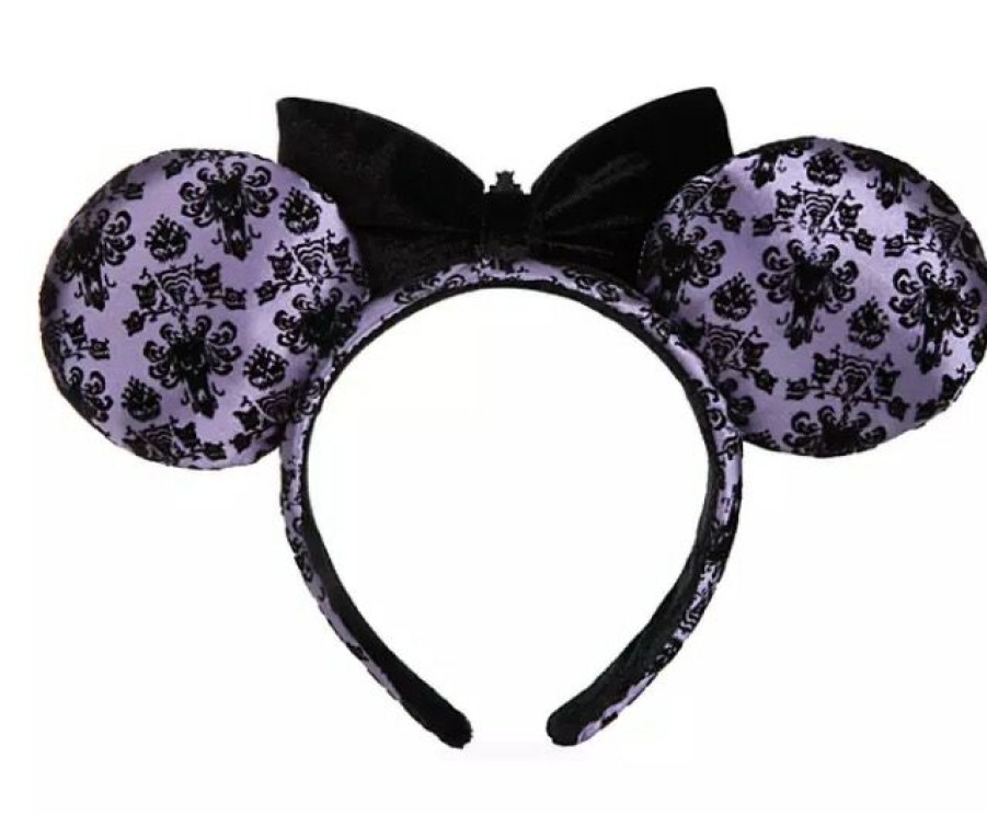 Apparel * | Disney Ears Headband The Haunted Mansion Wallpaper Hot Sell