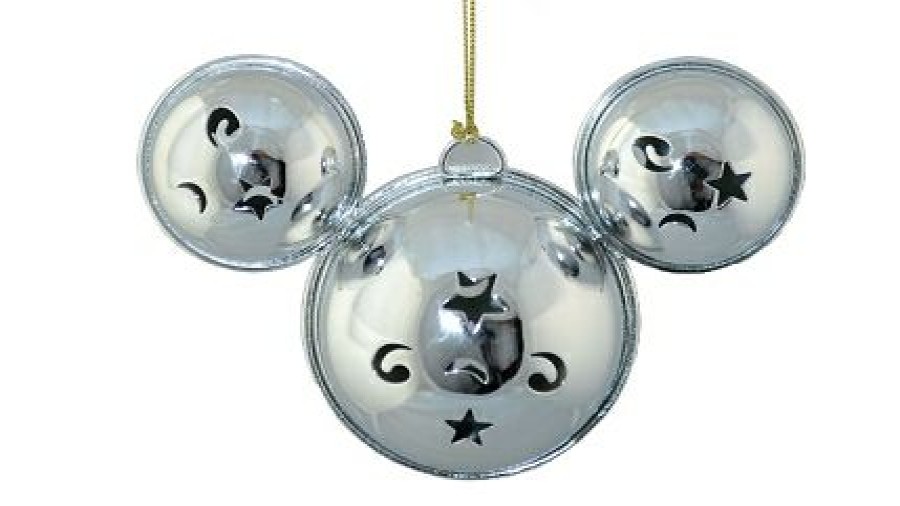 Christmas Ornaments * | Disney Mickey Ears Icon Ornament Mickey Mouse Metal Bell Discounts