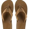 Apparel * | Disney Flip Flops For Men Mickey Mouse Brown Leather New