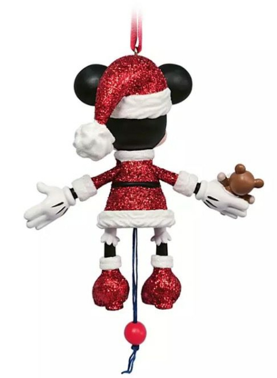 Christmas Ornaments * | Disney Figurine Ornament Santa Minnie Mouse Articulated Exclusive Design