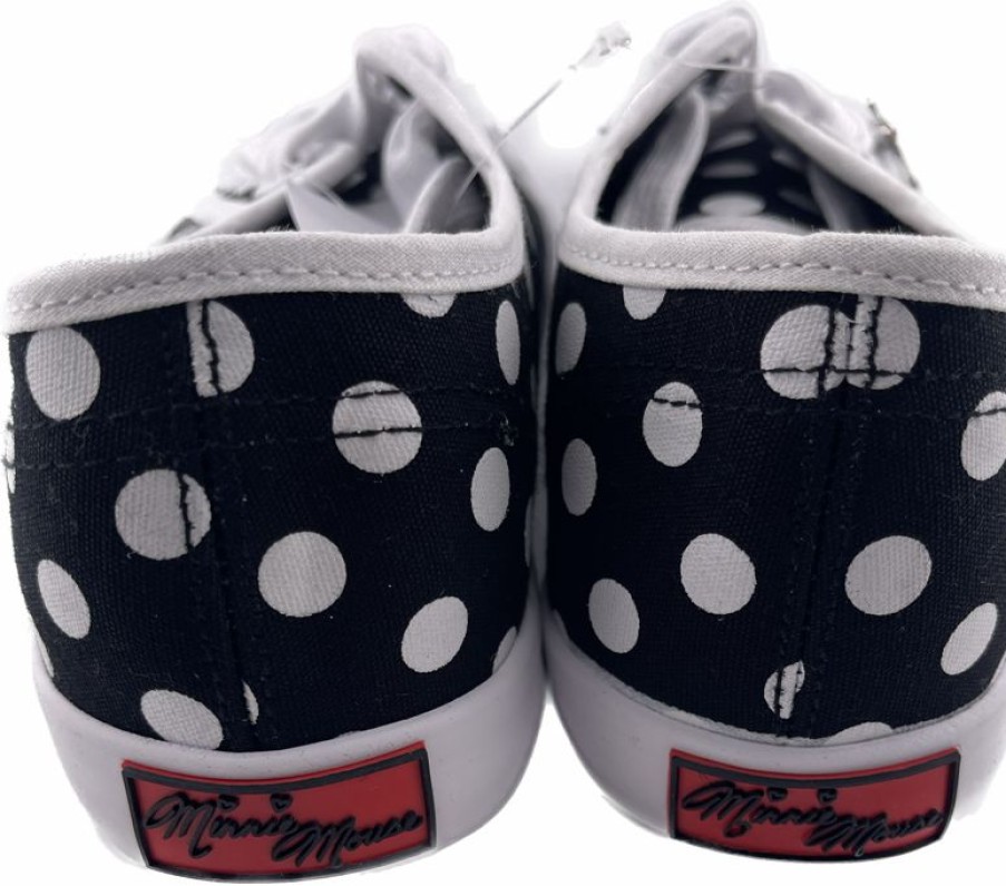 Apparel * | Disney Lace Up Shoes For Women Minnie Mouse Polka Dots New Threads