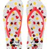 Apparel * | Disney Flip Flops For Women Flowers Mickey And Minnie Mouse Outlet