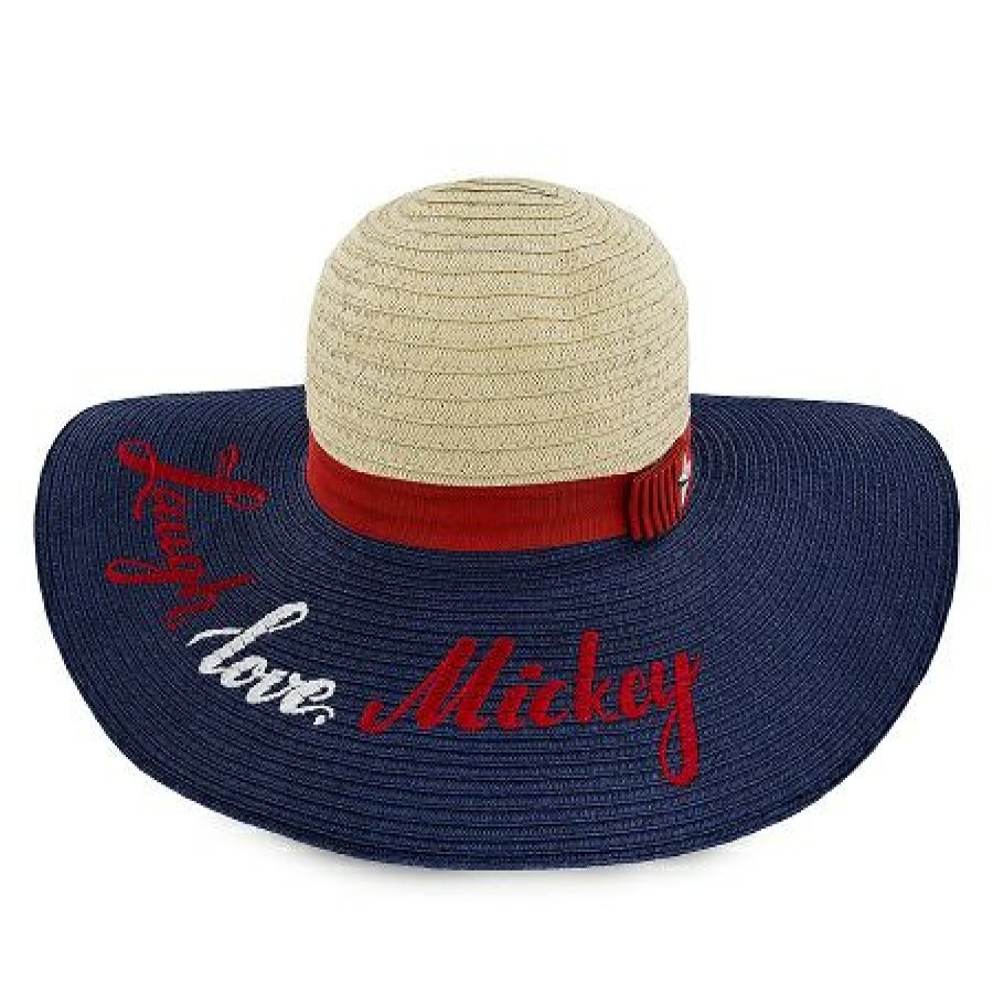 Apparel * | Disney Straw Hat For Women Mickey Mouse Americana Bargain Sale