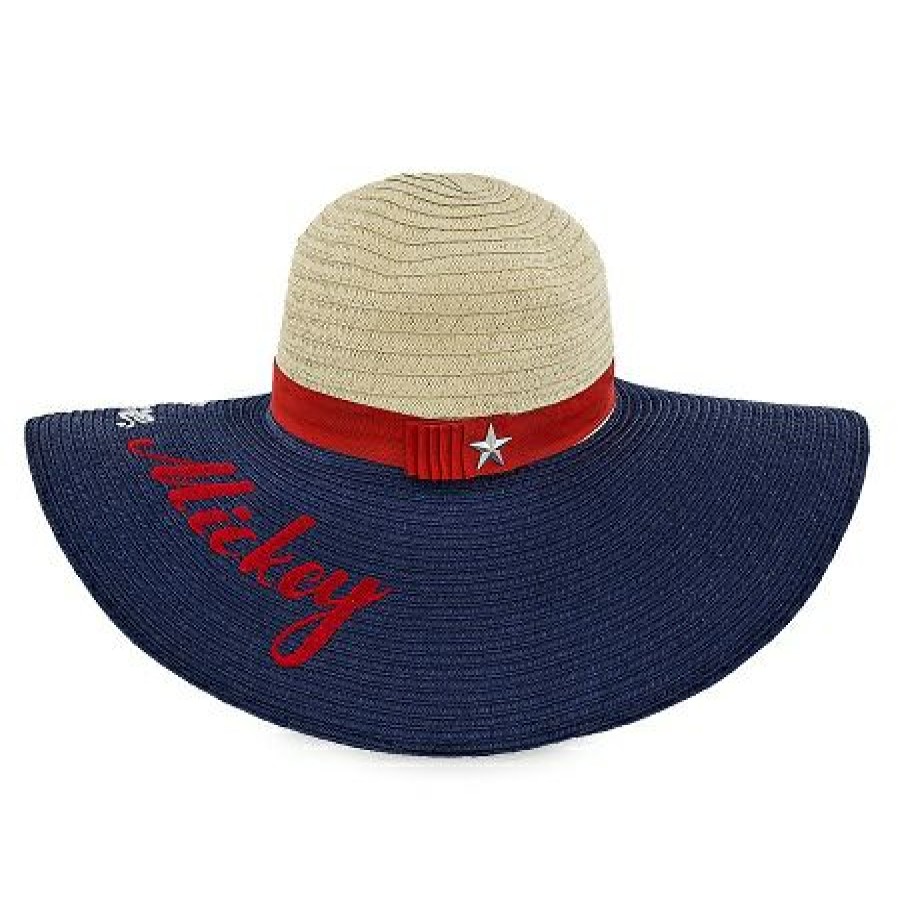 Apparel * | Disney Straw Hat For Women Mickey Mouse Americana Bargain Sale