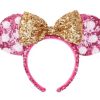 Apparel * | Disney Ears Headband Minnie Mouse Sequined Hot Pink & Gold Online Sales